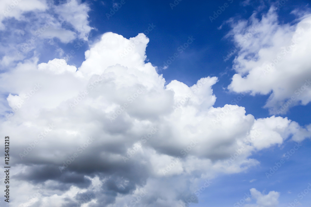 Obraz premium Blue sky with clouds.