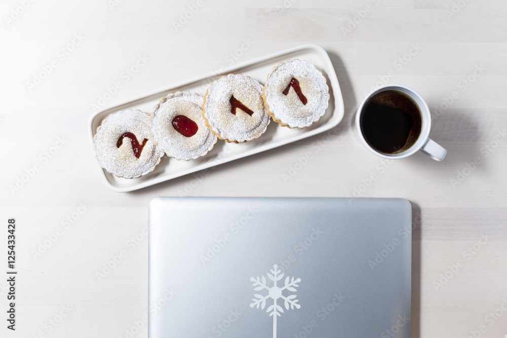 2017 Christmas and new year gingerbread cookies with honey 2017 Christmas and new year gingerbread cookies with honey
