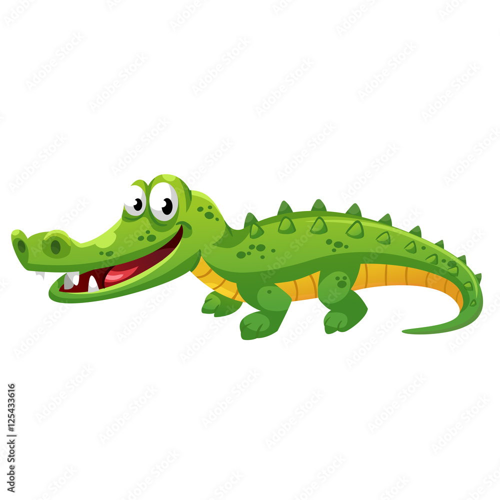 Naklejka premium Crocodile cartoon style