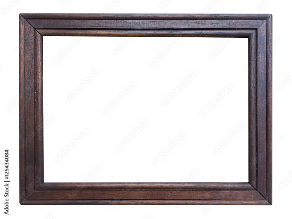 Wood frame isolated on white background.wooden frame on white. Wood frame isolated on white background.wooden frame on white.