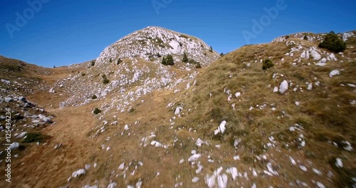 Aerial, Mountainous And Stony Landscape, Montenegro - Graded and stabilized version..Watch also for the native material, straight out of the camera. photo