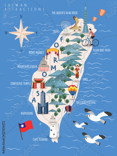 Taiwan travel poster photo