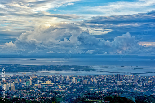 the bird view of the Cebu city