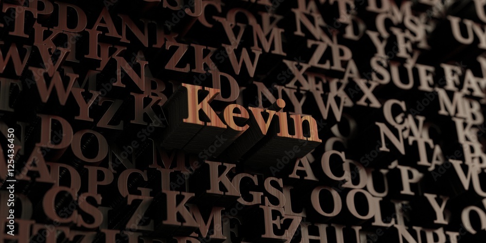 Kevin - Wooden 3D rendered letters/message.  Can be used for an online banner ad or a print postcard.