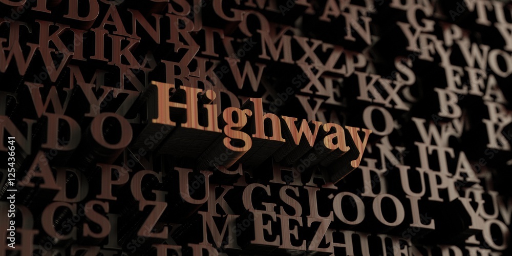 Highway - Wooden 3D rendered letters/message. Can be used for an online banner ad or a print postcard. Highway - Wooden 3D rendered letters/message. Can be used for an online banner ad or a print postcard.