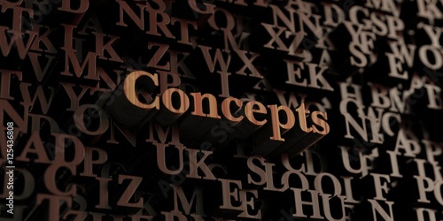 Concepts - Wooden 3D rendered letters/message. Can be used for an online banner ad or a print postcard.