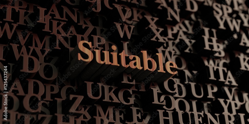Suitable - Wooden 3D rendered letters/message. Can be used for an online banner ad or a print postcard. Suitable - Wooden 3D rendered letters/message. Can be used for an online banner ad or a print postcard.