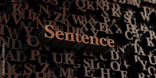 Sentence - Wooden 3D rendered letters/message. Can be used for an online banner ad or a print postcard.
