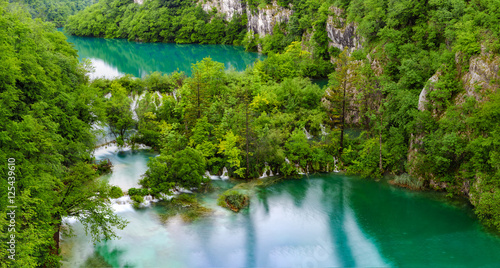 Waterfalls in Plitvice Lakes National Park, Croatia 