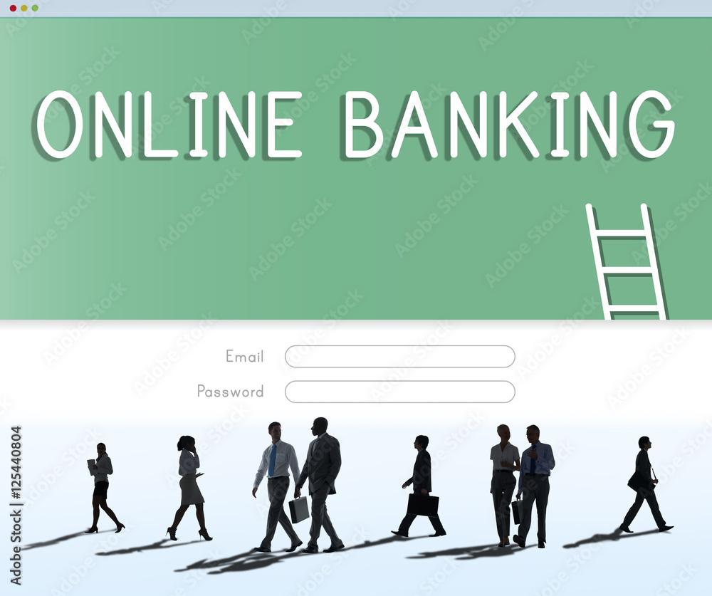 Online Banking Accounting Financial Concept Online Banking Accounting Financial Concept