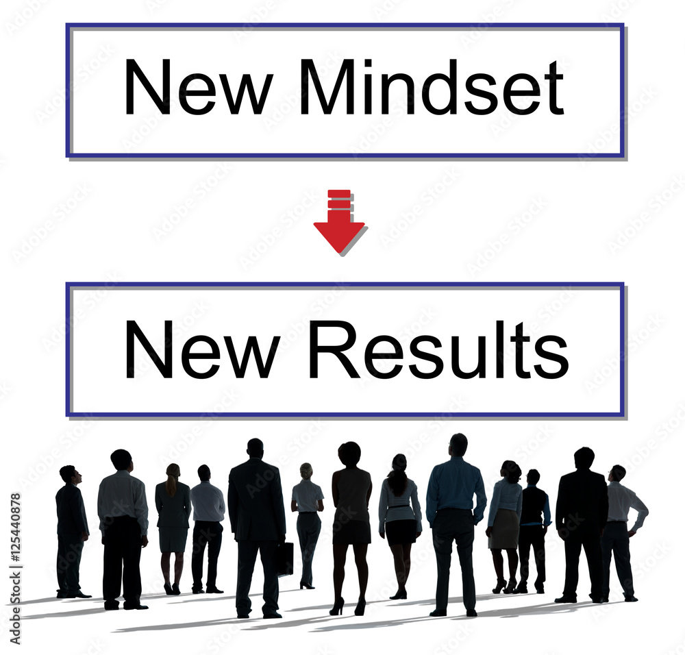 Mindset Opposite Positivity Negativity Thinking Concept Mindset Opposite Positivity Negativity Thinking Concept