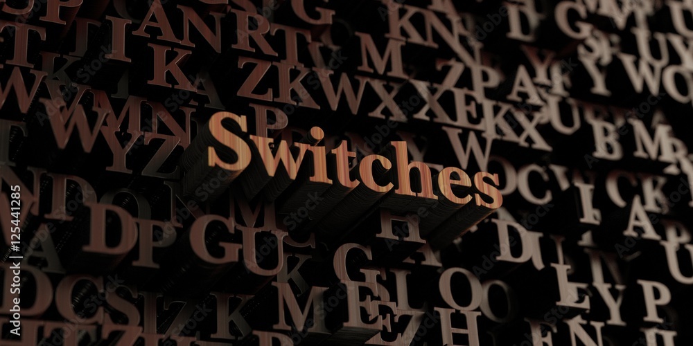 Switches - Wooden 3D rendered letters/message. Can be used for an online banner ad or a print postcard. Switches - Wooden 3D rendered letters/message. Can be used for an online banner ad or a print postcard.