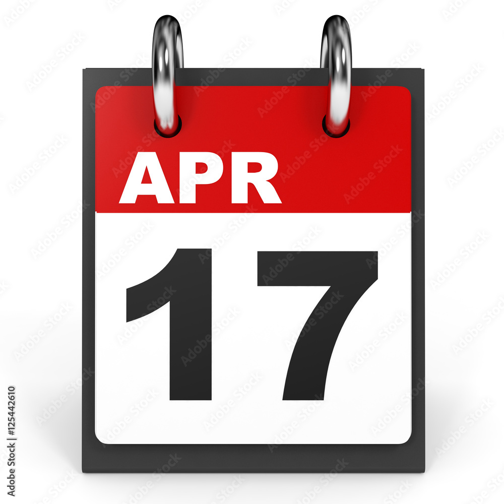 April 17 Calendar on white background Stock Illustration Adobe Stock April 17 Calendar on white background Stock Illustration Adobe Stock