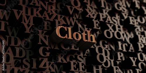 Cloth - Wooden 3D rendered letters/message. Can be used for an online banner ad or a print postcard.