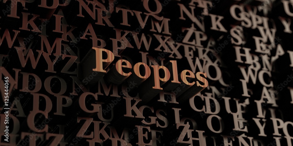 Peoples - Wooden 3D rendered letters/message. Can be used for an online banner ad or a print postcard. Peoples - Wooden 3D rendered letters/message. Can be used for an online banner ad or a print postcard.