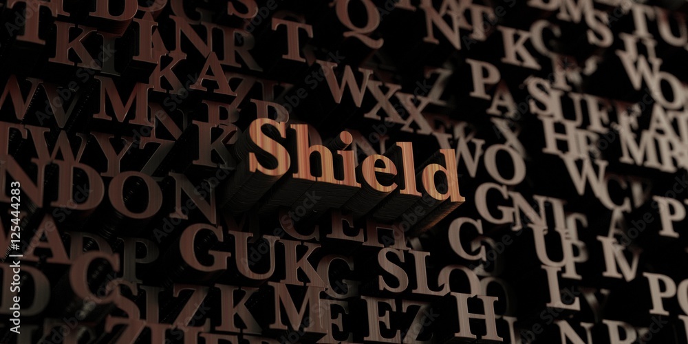 Shield - Wooden 3D rendered letters/message. Can be used for an online banner ad or a print postcard. Shield - Wooden 3D rendered letters/message. Can be used for an online banner ad or a print postcard.