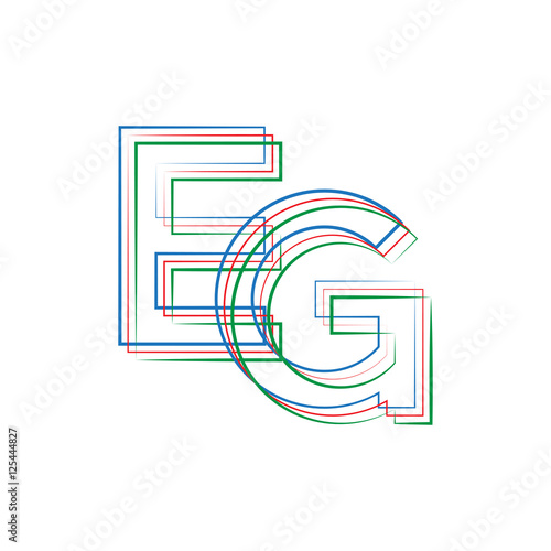 INITIAL ABSTRACT LOGO WITH COLOR