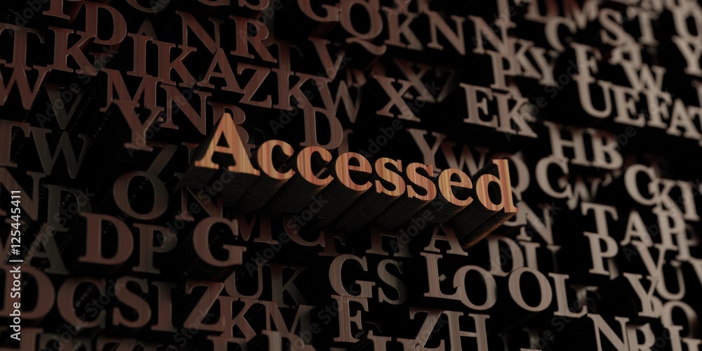 Accessed - Wooden 3D rendered letters/message. Can be used for an online banner ad or a print postcard. Accessed - Wooden 3D rendered letters/message. Can be used for an online banner ad or a print postcard.