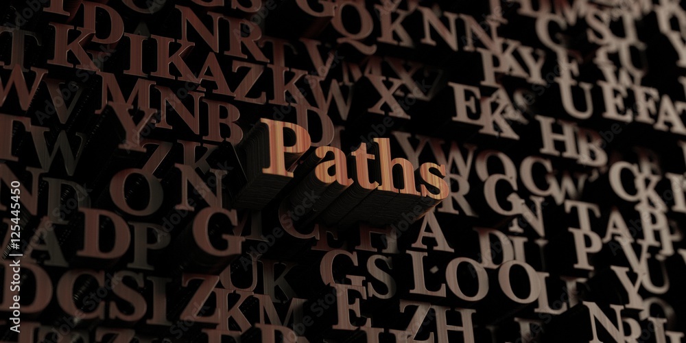 Paths - Wooden 3D rendered letters/message. Can be used for an online banner ad or a print postcard. Paths - Wooden 3D rendered letters/message. Can be used for an online banner ad or a print postcard.