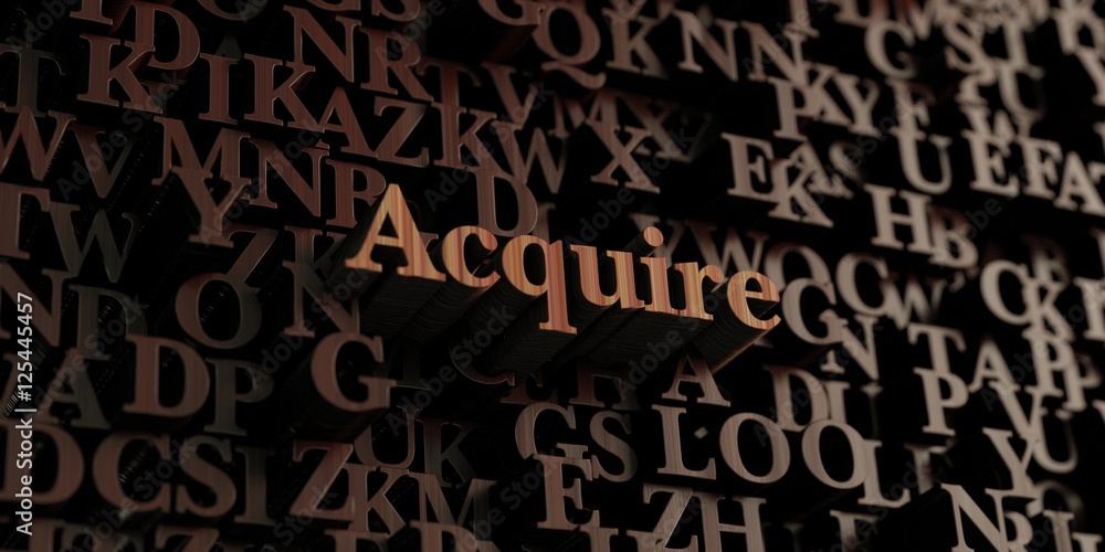 Acquire - Wooden 3D rendered letters/message. Can be used for an online banner ad or a print postcard. Acquire - Wooden 3D rendered letters/message. Can be used for an online banner ad or a print postcard.