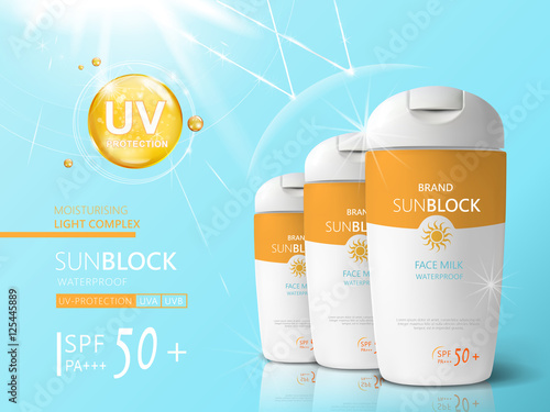 Sunblock ads template