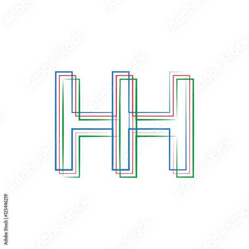 INITIAL ABSTRACT LOGO WITH COLOR