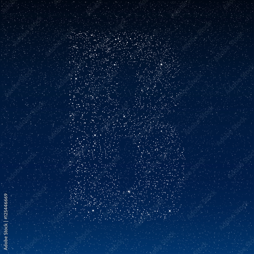 Vector abstract alphabet of stars. The starry sky. Vector abstract alphabet of stars. The starry sky.