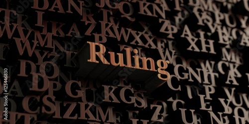 Ruling - Wooden 3D rendered letters/message. Can be used for an online banner ad or a print postcard.