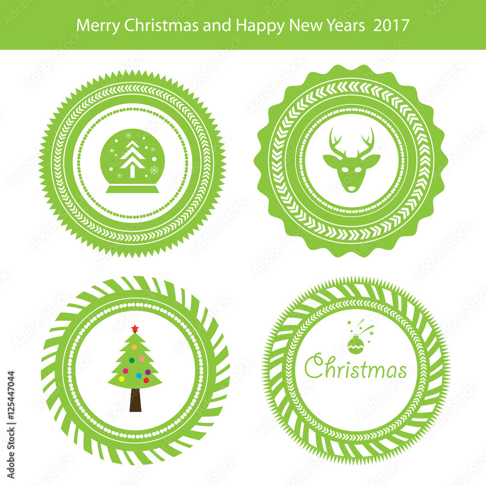 vector christmas label set vector christmas label set