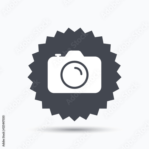 Camera icon. Professional photocamera sign.