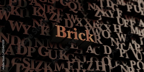 Brick - Wooden 3D rendered letters/message. Can be used for an online banner ad or a print postcard.