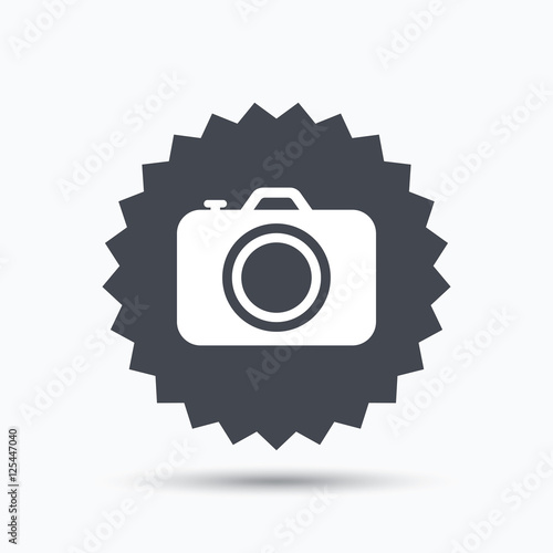 Camera icon. Professional photocamera sign.