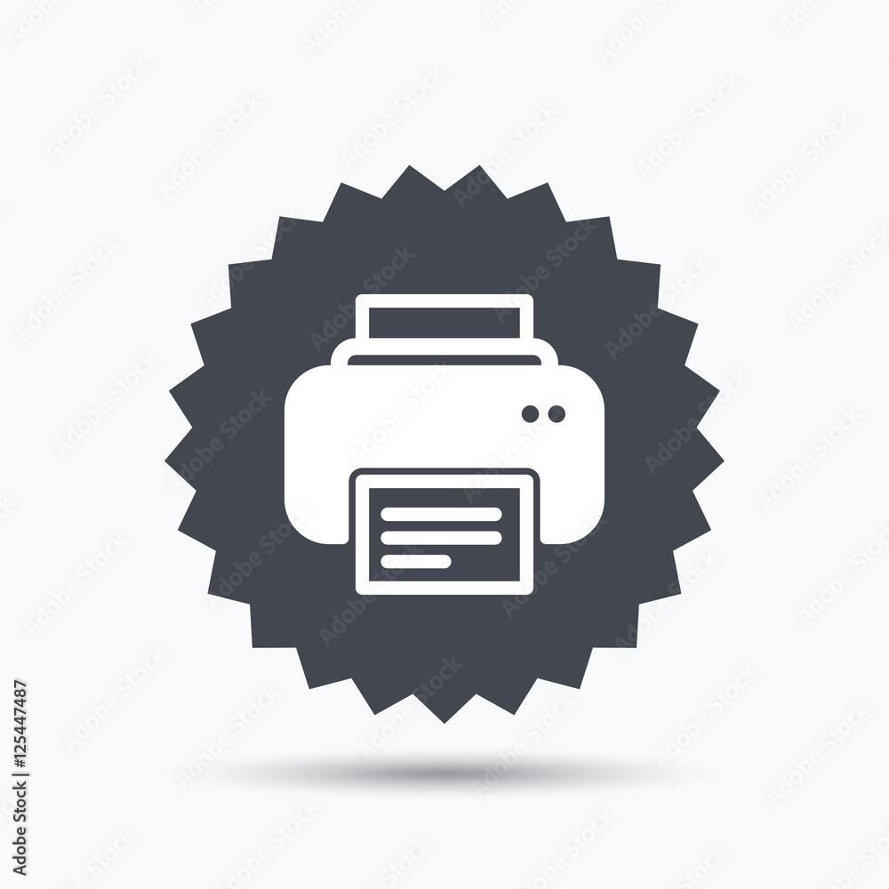 Printer icon. Print documents technology sign. Printer icon. Print documents technology sign.