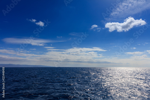 Blue sky and sea background