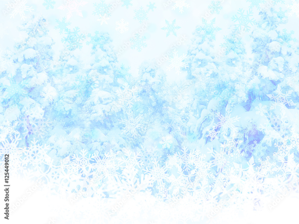 snow flake winter forest snow flake winter forest