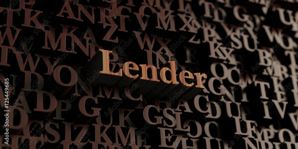 Lender - Wooden 3D rendered letters/message. Can be used for an online banner ad or a print postcard. Lender - Wooden 3D rendered letters/message. Can be used for an online banner ad or a print postcard.