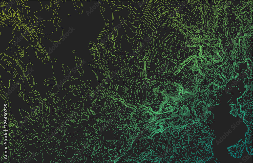Abstract Conceptual Elevation Map Imaginary Topographic Map