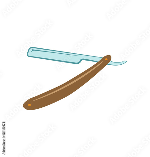 Straight razor vector isolated on a white background vector