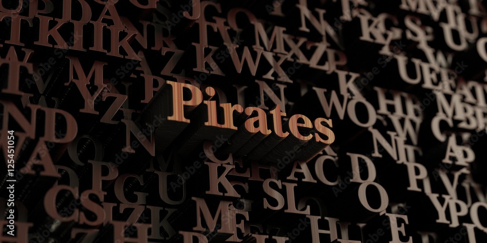 Pirates - Wooden 3D rendered letters/message. Can be used for an online banner ad or a print postcard. Pirates - Wooden 3D rendered letters/message. Can be used for an online banner ad or a print postcard.