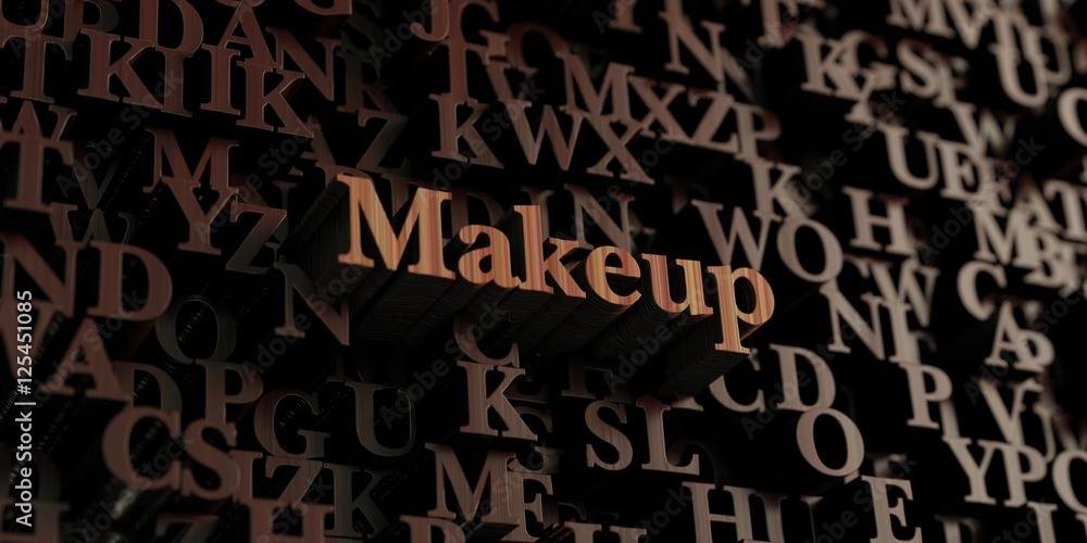 Makeup - Wooden 3D rendered letters/message. Can be used for an online banner ad or a print postcard. Makeup - Wooden 3D rendered letters/message. Can be used for an online banner ad or a print postcard.