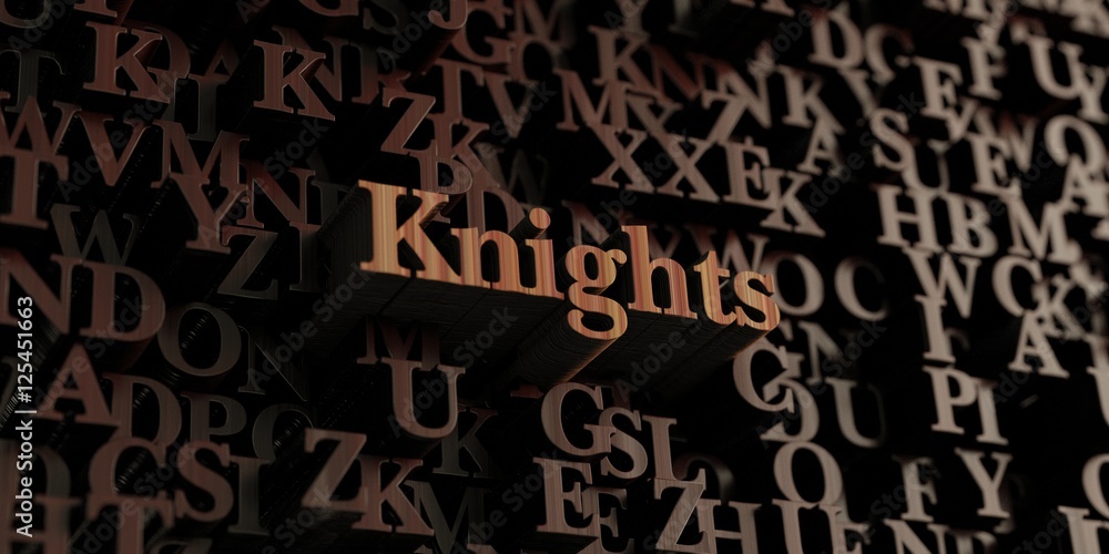 Knights - Wooden 3D rendered letters/message. Can be used for an online banner ad or a print postcard. Knights - Wooden 3D rendered letters/message. Can be used for an online banner ad or a print postcard.