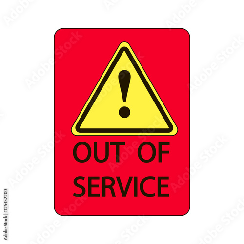 Out of service vector illustration