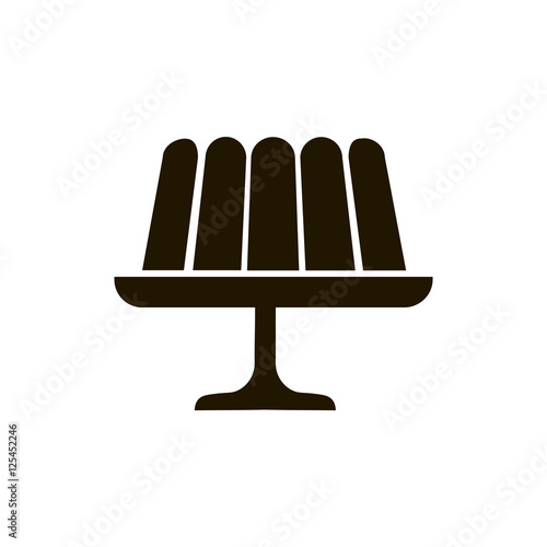 Jelly pudding icon vector