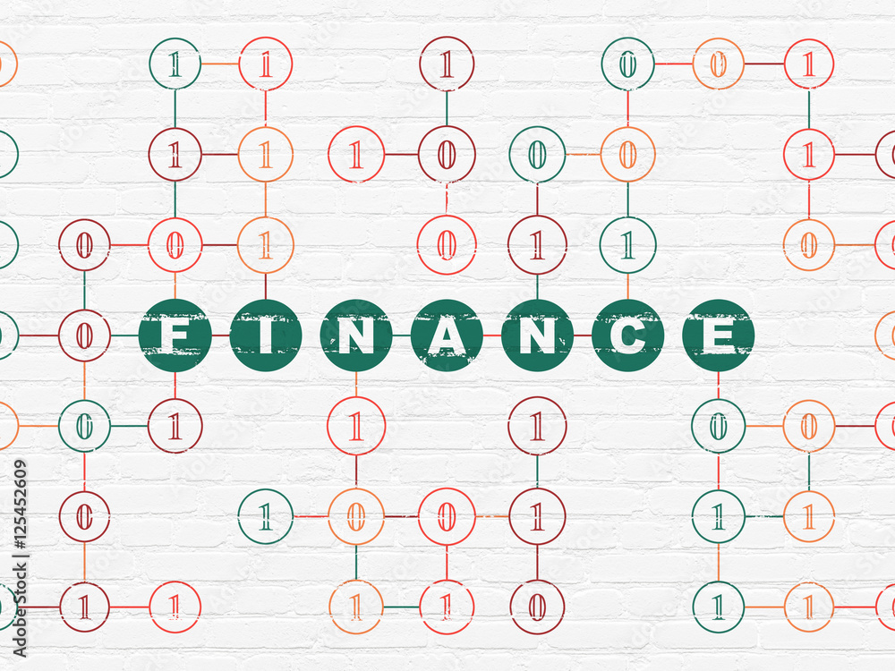 Business concept: Finance on wall background Business concept: Finance on wall background