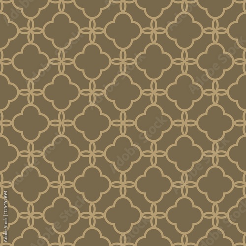 Seamless pattern moroccan vintage style, thin line tile with elegant theme background vector