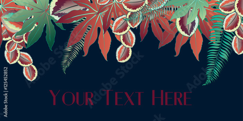 Tropical leaf vector illustration