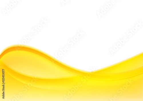 Abstract bright yellow shiny waves