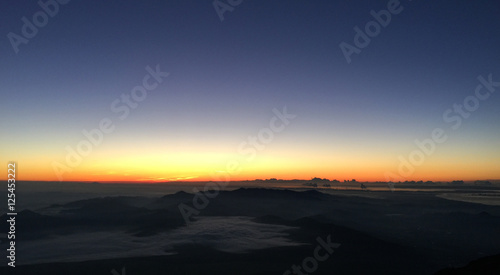 富士山からの夜明け（ご来光）