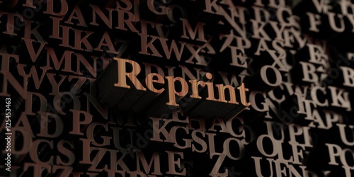 Fotografie Reprint - Wooden 3D rendered letters/message