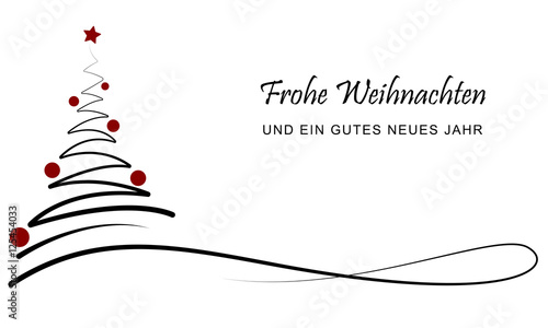 Weihnachten - Banner "Frohe Weihnachten" (Schwarz/Rot) Stock Vector | Adobe  Stock